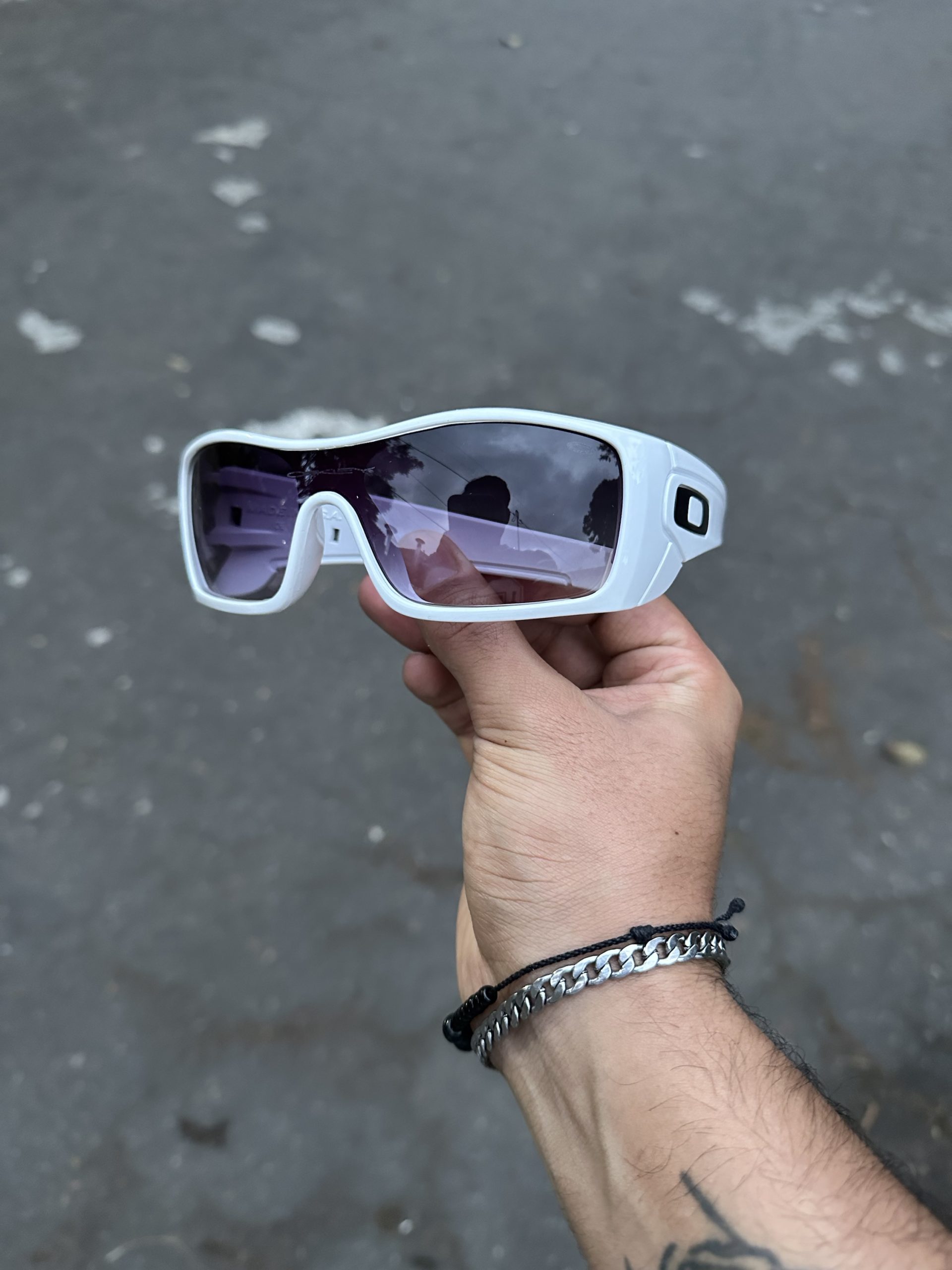 7. Gafas Custom Marco blanco lente negro