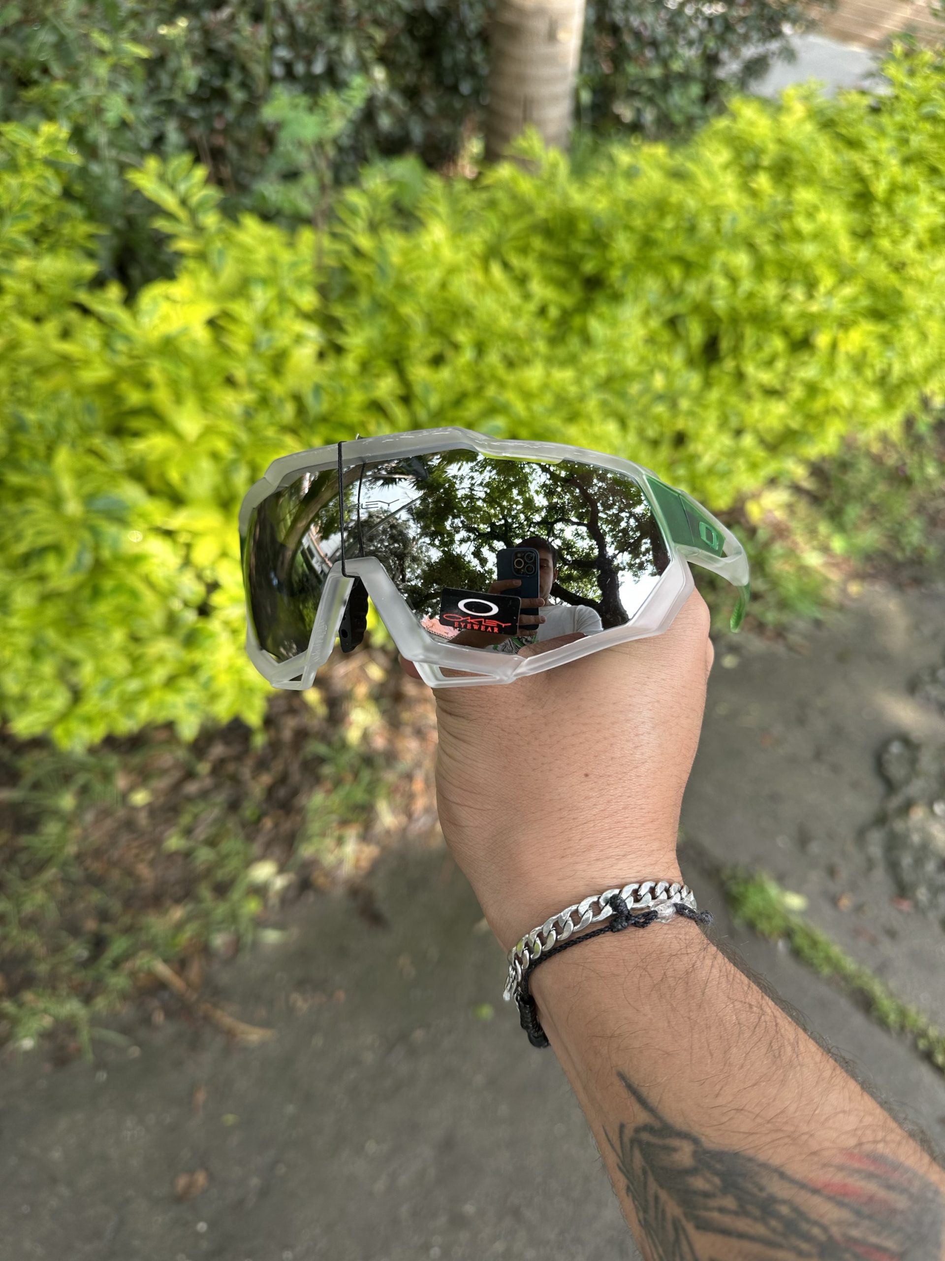 Gafas Oakley Hallo Marco gris/ verde lente espejo