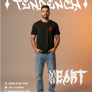 Camiseta Heart - Estilo Urbano 100% Algodón
