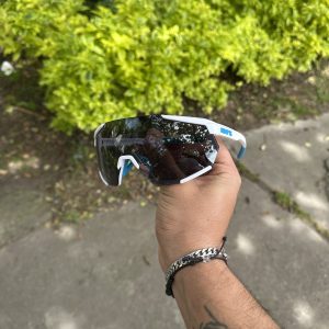 Gafas 100% Speedcraft White & Blue Flow Ciclismo