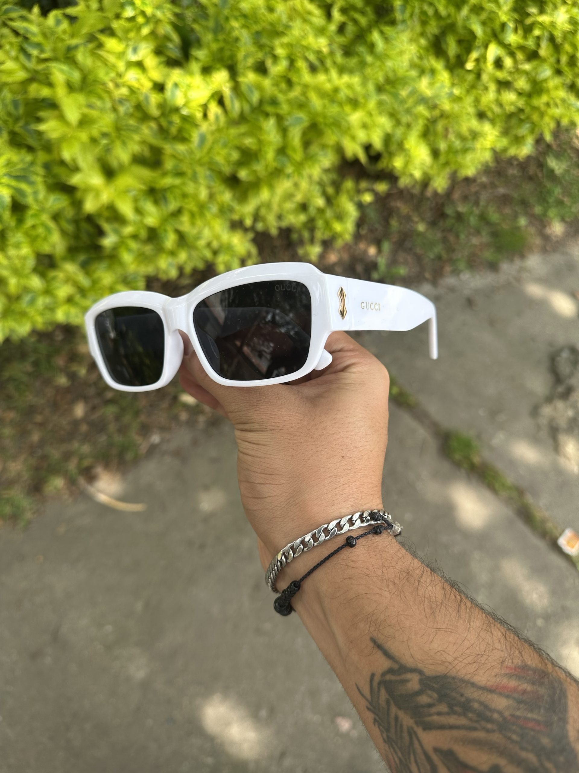 Gafas Gucci Signature White Ivory Gold Edition