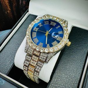 RELOJ GOLD & SILVER DIAMOND BLUE